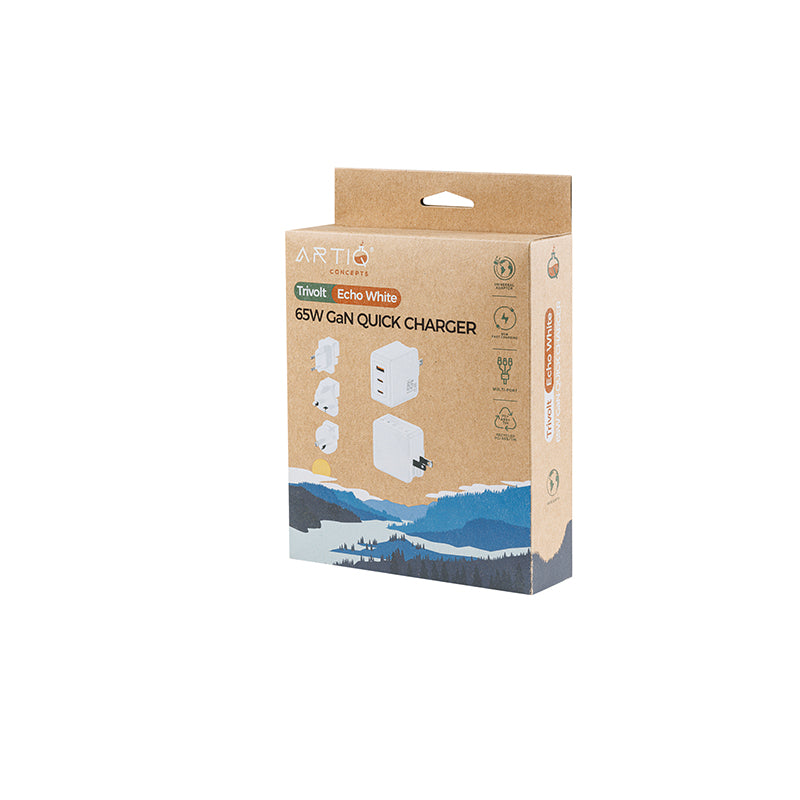 Trivolt-Echo White Adapter AC100-240V-50/60Hz 1.6A Max