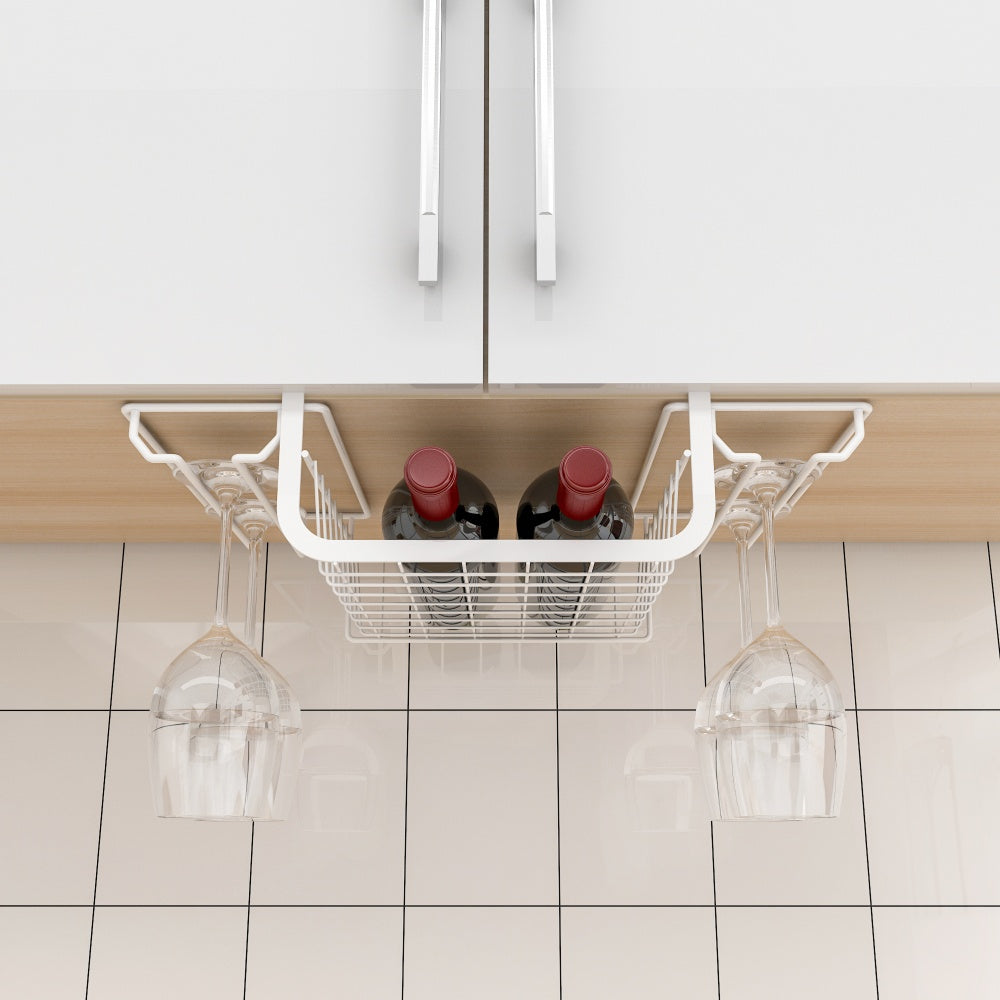 Under Cabinet Wine Glass Storage Rack (415*260*115mm)