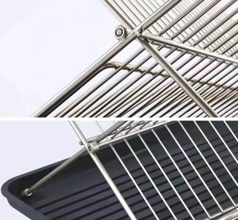 Fold-Flat Dish Drying Rack /w PP tray*1 (435*315*207mm)