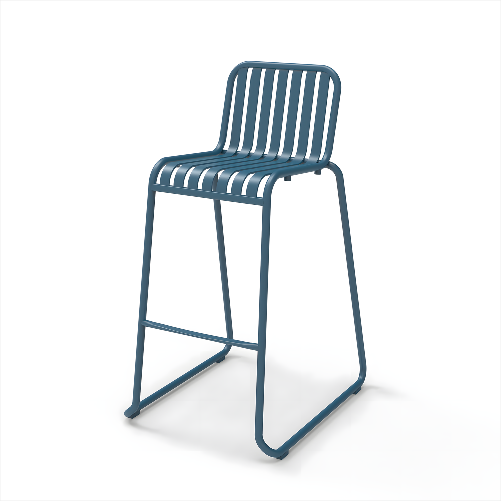 Bar stool in full alum 537*640*1038mm